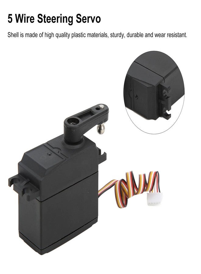 Dilwe RC servo, 5-Wire Steering servo with servo arm 104001-1923 for 104001 1/10 RC car Spare Parts - Image 2